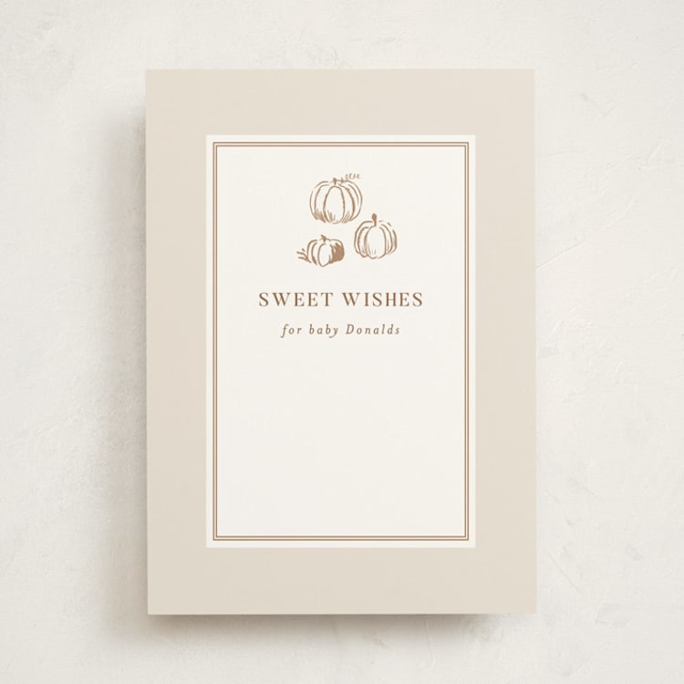 "autumn toile" - Baby Shower Activity Cards in Acorn by Rebecca Durflinger - Front