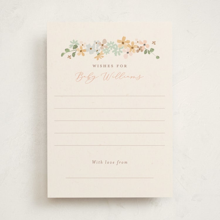 "petite baby blocks" - Baby Shower Activity Cards in Honey by Jennifer Wick - Front
