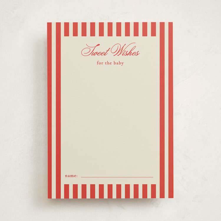 "Kitty Hawk" - Baby Shower Activity Cards in Lobster by Jackie Crawford - Front