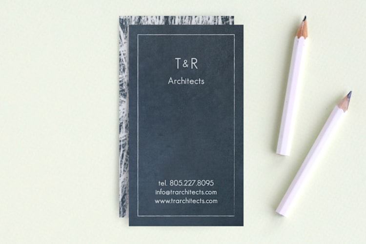 "Chalkboard" - Business Cards in Chalk by Waldo Press - Front