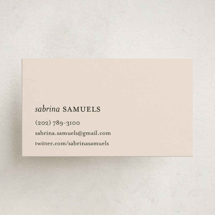 "impressionist" - Business Cards in Raven by Jessica Yeo - Front