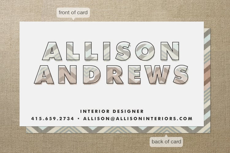 "A Zig Plus A Zag" - Business Cards in Robin's Egg Blue by A.C.R. - Front