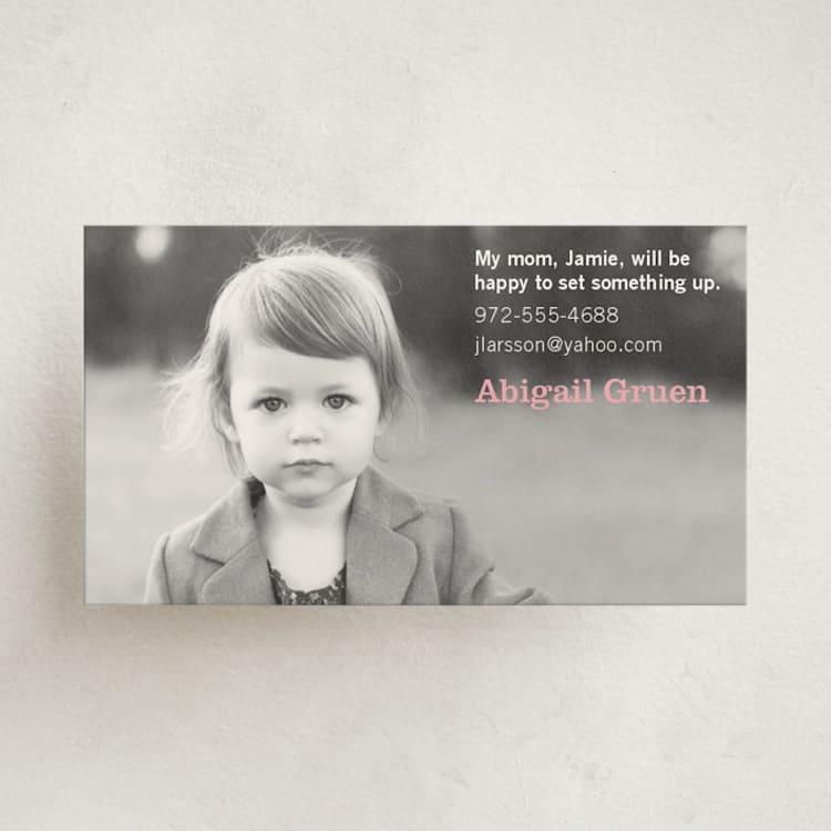 "Call My People" - Business Cards in Magenta by Ann Gardner - Front
