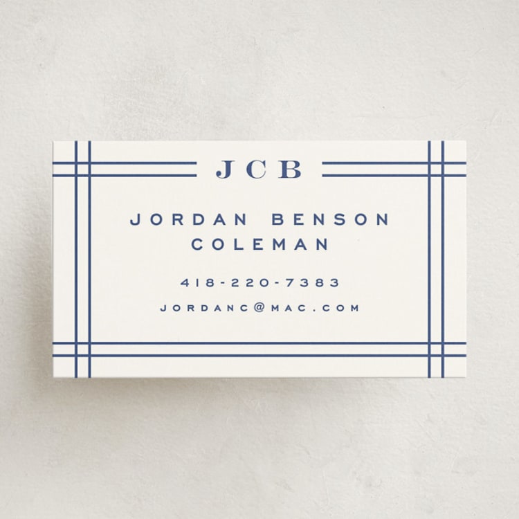 "Modern lines" - Business Cards in Classic Blue by Yuliya Evseeva - Front