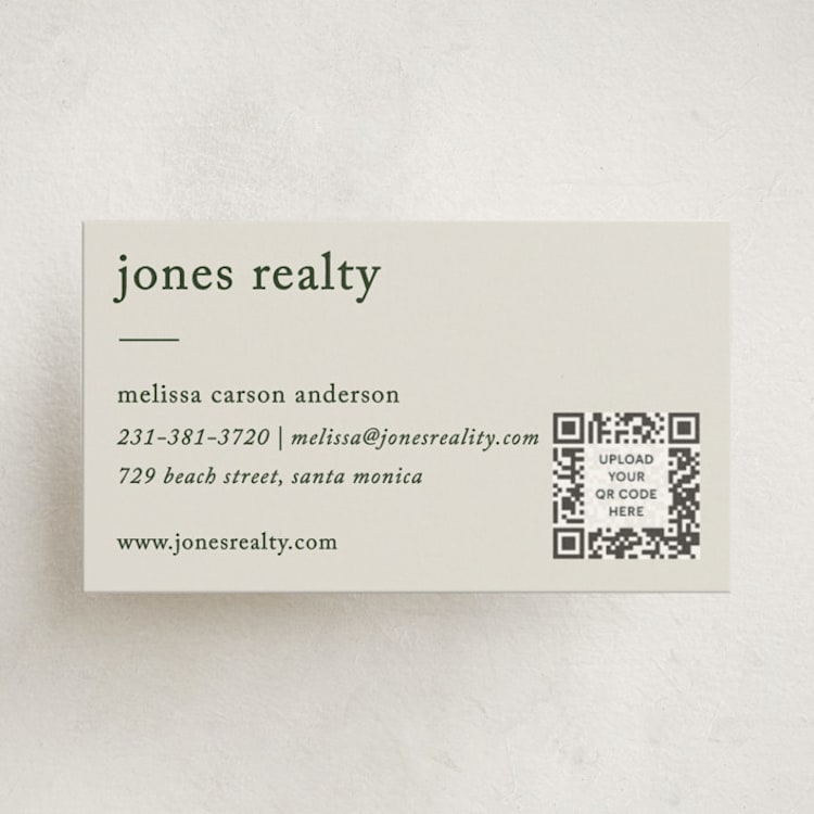 "Editorial" - Business Cards in Forest by Bethan - Front