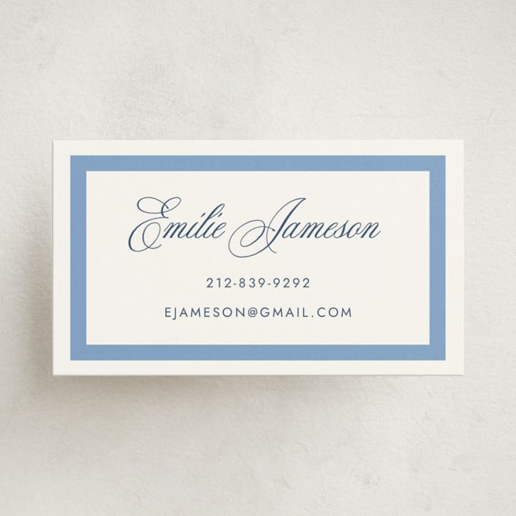 "Montauk" - Business Cards in Blue Bell by Megan Davis - Front