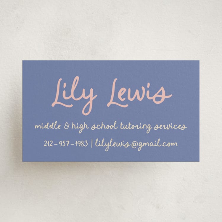 "Cin Cin" - Business Cards in Sky by Stephanie Heinrich Godbout - Front