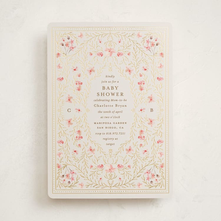 "Victorian" - Baby Shower Invitations in Versailles by Claudia Orengo - Front