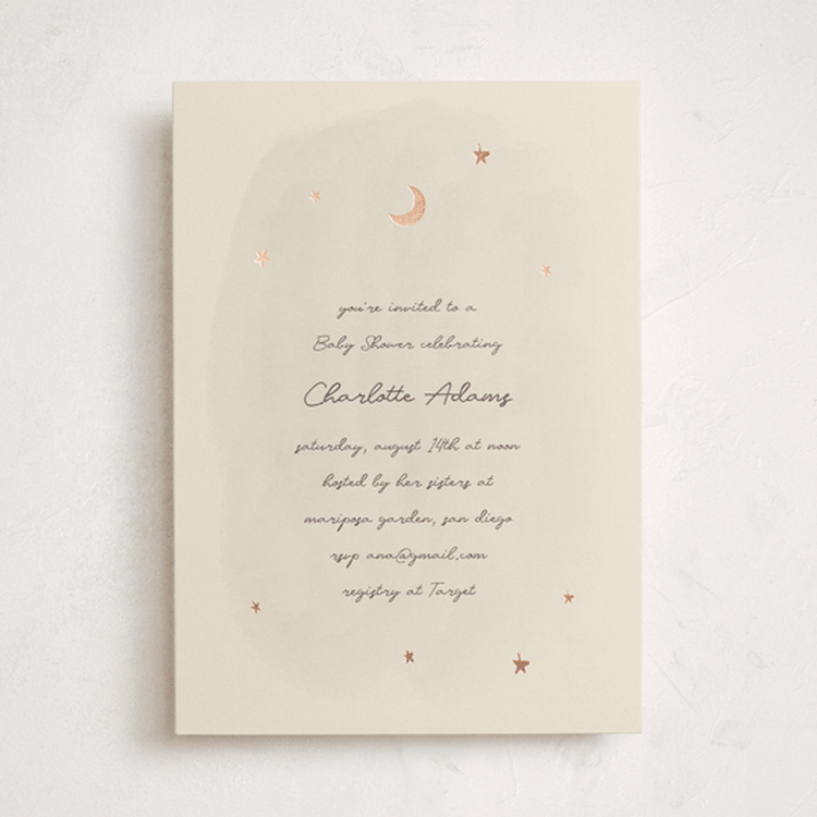 "Lullaby" - Baby Shower Invitations in Cream by Ani Somi - Front