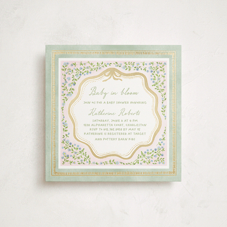 "Baby in bloom" - Baby Shower Invitations in Garden Glory by Creo Study - Front