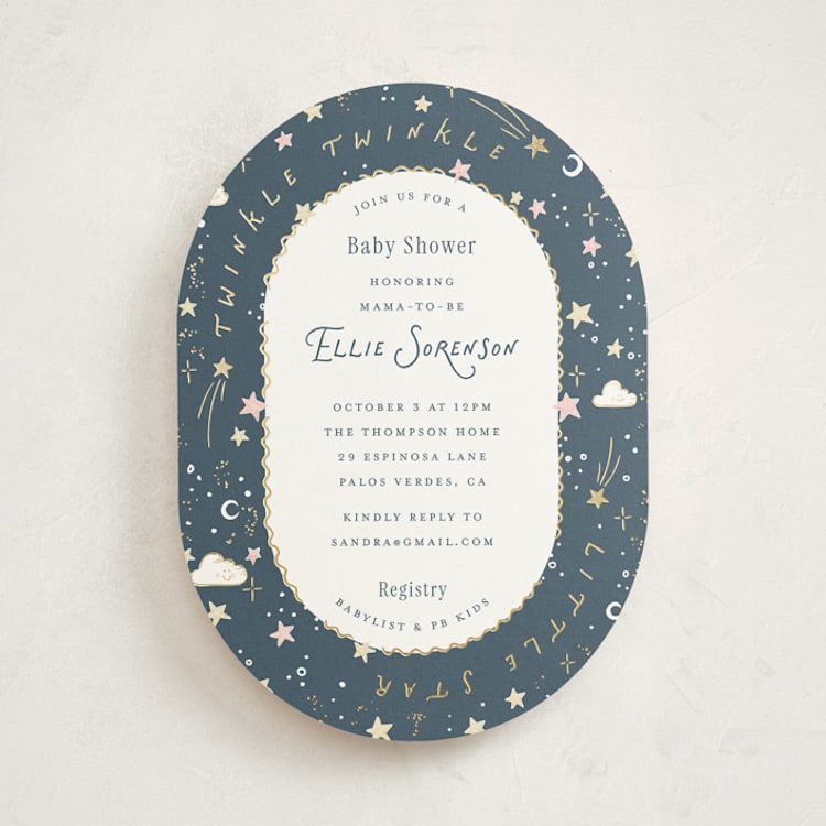 "Stellar" - Baby Shower Invitations in Celestial by Leah Bisch - Front