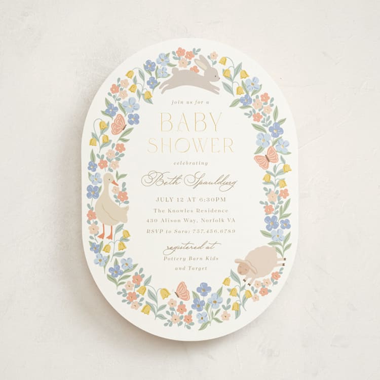 "Spring Awakening" - Baby Shower Invitations in Meadow by Brandy Folse - Front