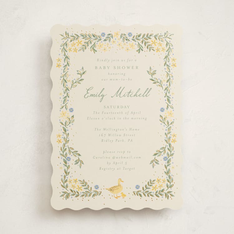 "Cottage Life" - Baby Shower Invitations in Vanilla by frau brandt - Front