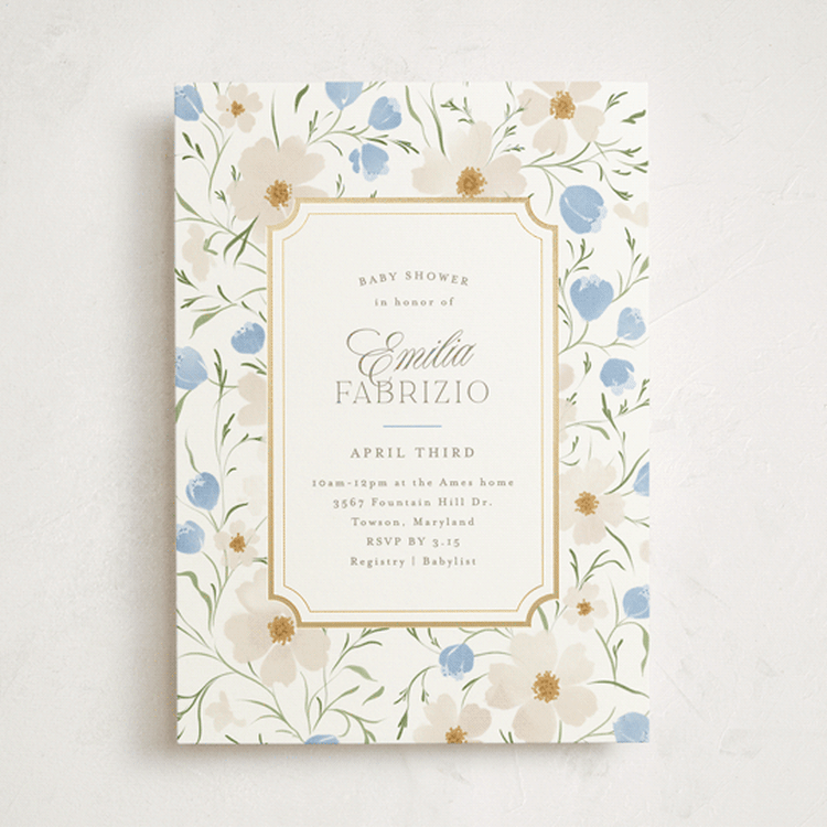"Newport Summer" - Baby Shower Invitations in Powder by Erin L. Wilson - Front