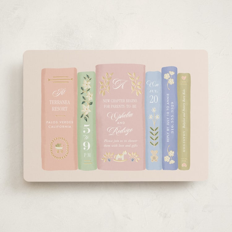 "A New Chapter" - Baby Shower Invitations in Sprinkles by Leah Bisch - Front