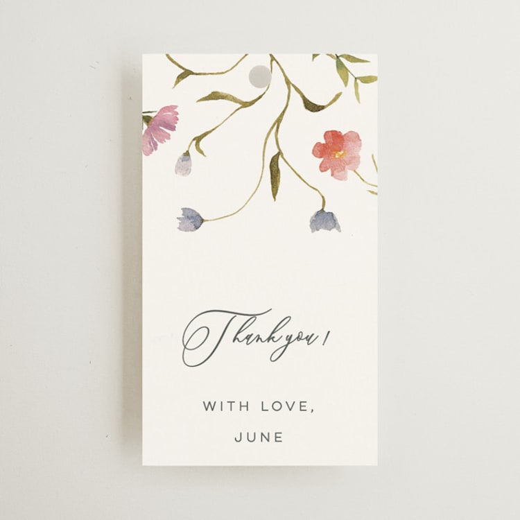 "Untied" - Bridal Shower Favor Tags in Sherbert by Erin Hodges - Front