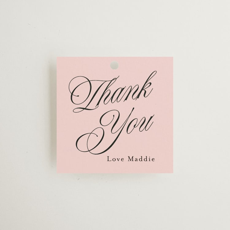 "Summer Shower" - Bridal Shower Favor Tags in Peony by Susan Moyal - Front