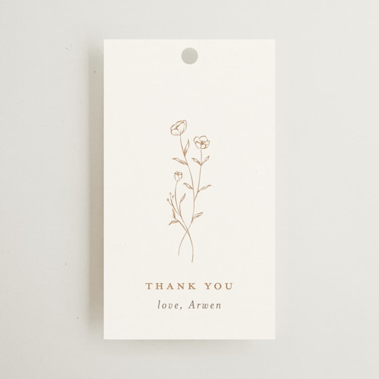"Kouignette" - Bridal Shower Favor Tags in Chiffon by chocomocacino - Front