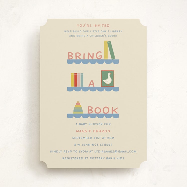 "Baby Shelfie" - Baby Shower Invitations in Classic Library by Julia Starr - Front