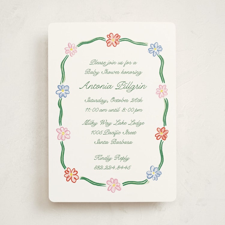 "Dilleto" - Baby Shower Invitations in Garden by Pati Cascino - Front