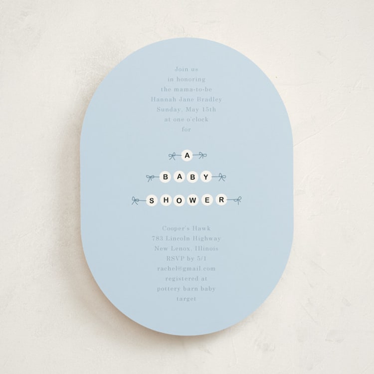 "Mom Era" - Baby Shower Invitations in Aqua by Baumbirdy - Front