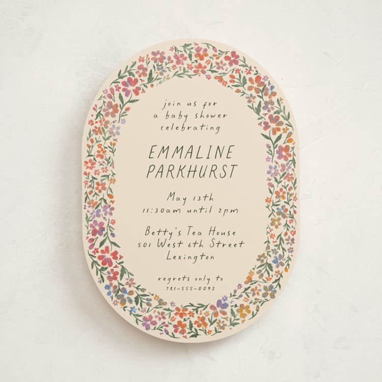 "Wildflowers" - Baby Shower Invitations in Confetti by 2birdstone - Front