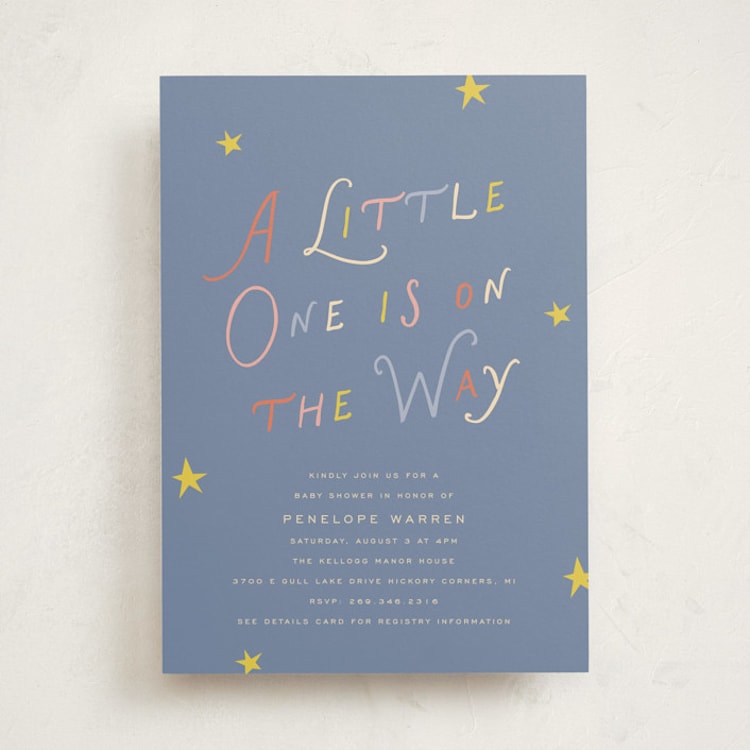 "On the way" - Baby Shower Invitations in Sail by Pixel and Hank - Front