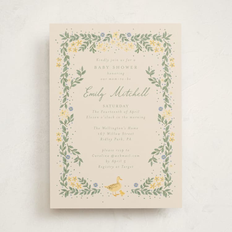 "Cottage Life" - Baby Shower Invitations in Vanilla by frau brandt - Front
