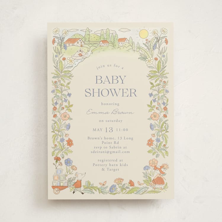 "Vintage magic town" - Baby Shower Invitations in Vanilla by Sabrin Deirani - Front