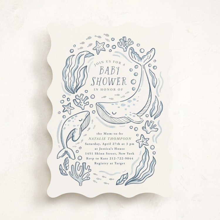 "Ocean Love" - Baby Shower Invitations in Ocean by Monika Torun - Front