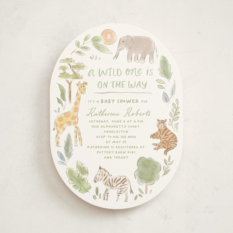 "A wild one" - Baby Shower Invitations in Jungle by Creo Study - Front