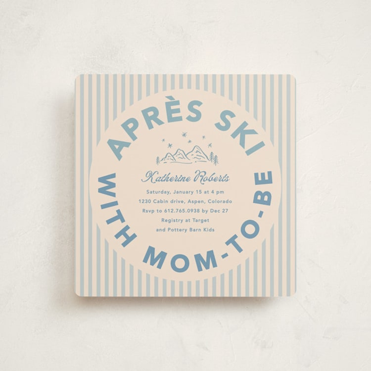 "Apres Ski" - Baby Shower Invitations in Frost by Creo Study - Front