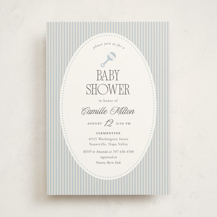 "boujee" - Baby Shower Invitations in Blueberry by Benita Crandall - Front