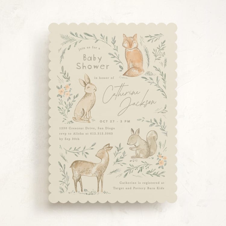 "Vintage woodland" - Baby Shower Invitations in Ginger by Creo Study - Front