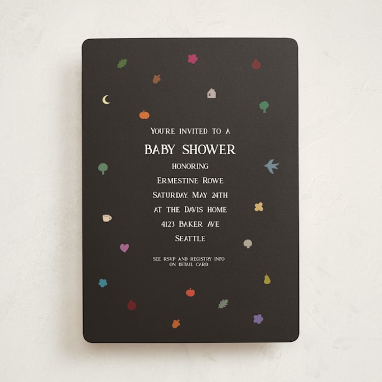 "Fall baby" - Baby Shower Invitations in Cocoa by Studio Suku - Front