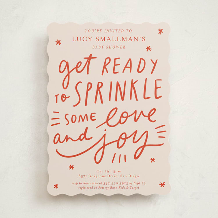 "Sprinkle Love And Joy" - Baby Shower Invitations in Sorbet by Abbigail Lim - Front