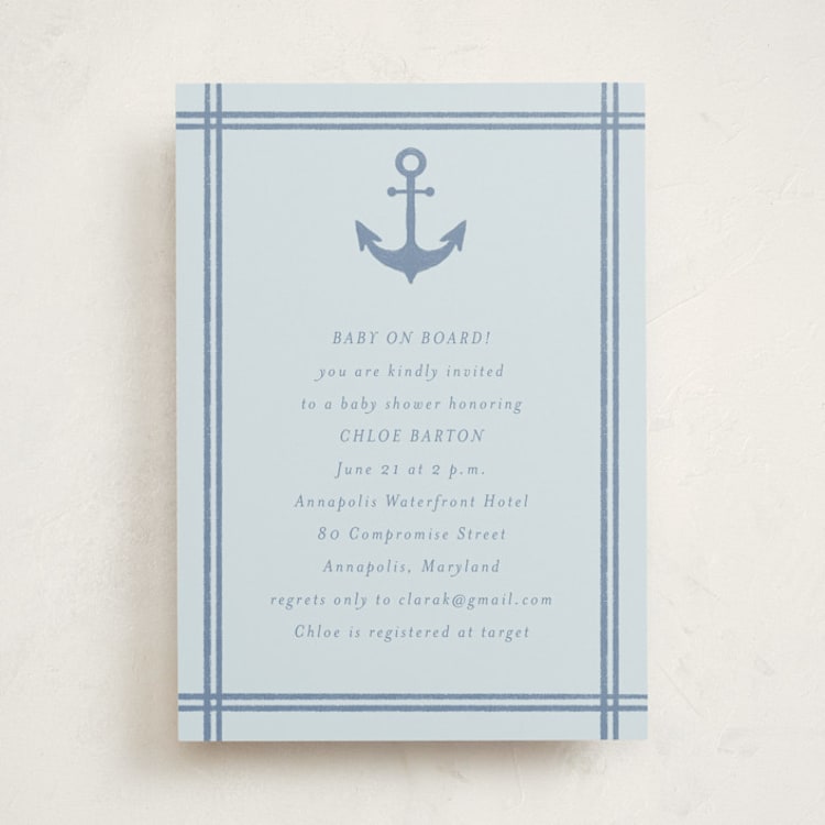 "Ahoy" - Baby Shower Invitations in Sea by Brynne Foster - Front