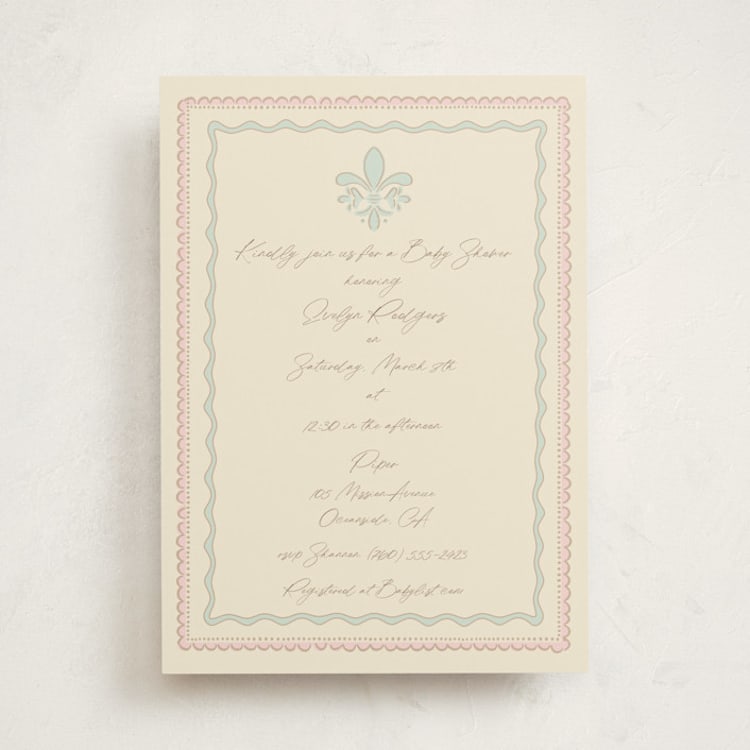 "Precious" - Baby Shower Invitations in Mint by Tina Faselli - Front