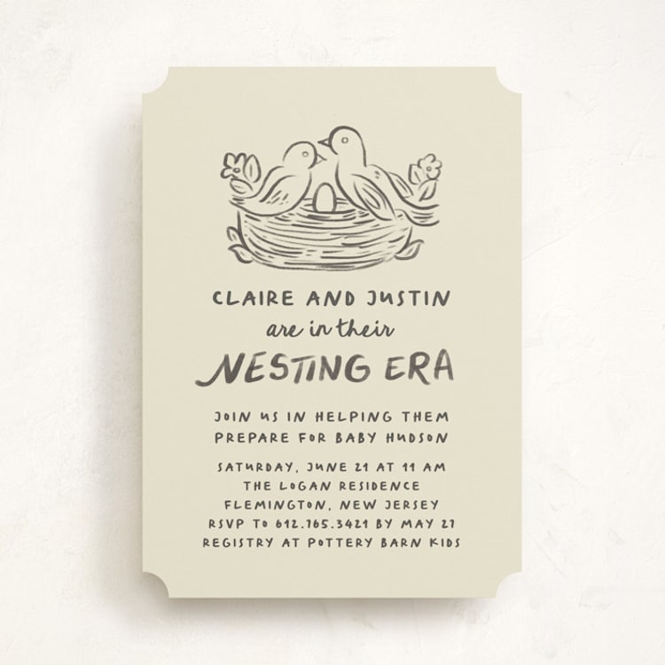 "Nesting era" - Baby Shower Invitations in Beetle by Creo Study - Front