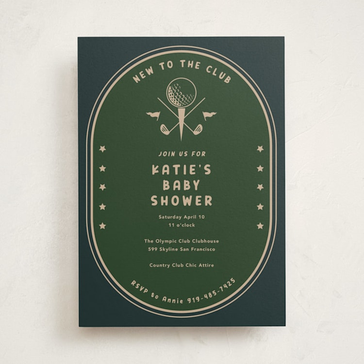 "by par" - Baby Shower Invitations in Evergreen by Susan Zinader - Front