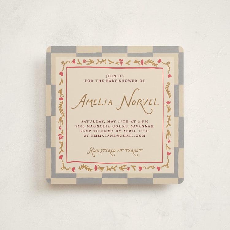 "Dream Pony" - Baby Shower Invitations in Slate by Maja Cunningham - Front