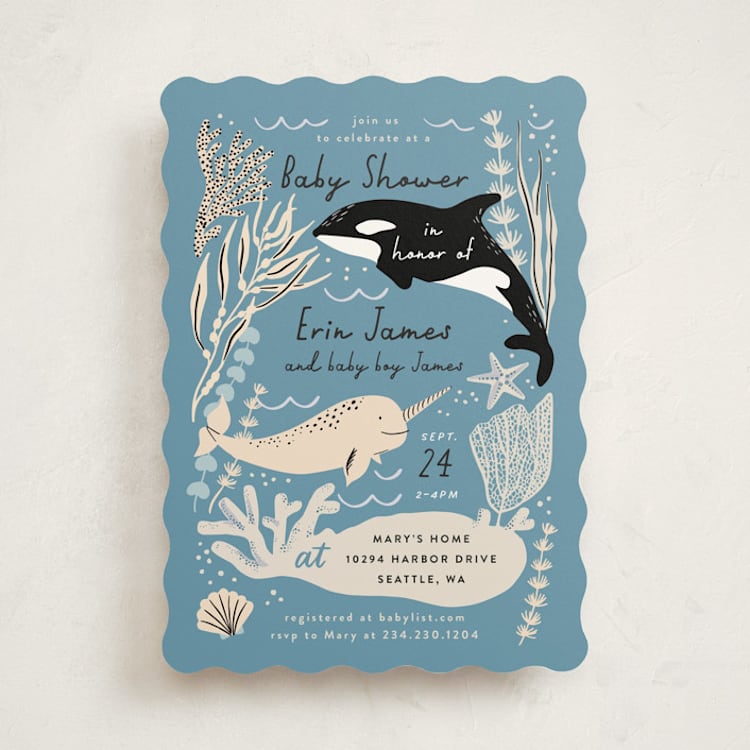"Under the Sea Creatures" - Baby Shower Invitations in Ocean by Alethea and Ruth - Front