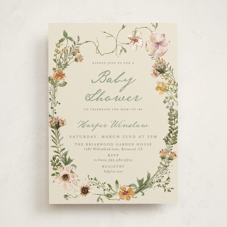 "Whimsical Baby Shower" - Baby Shower Invitations in Cream by Reilly Kavanaugh - Front