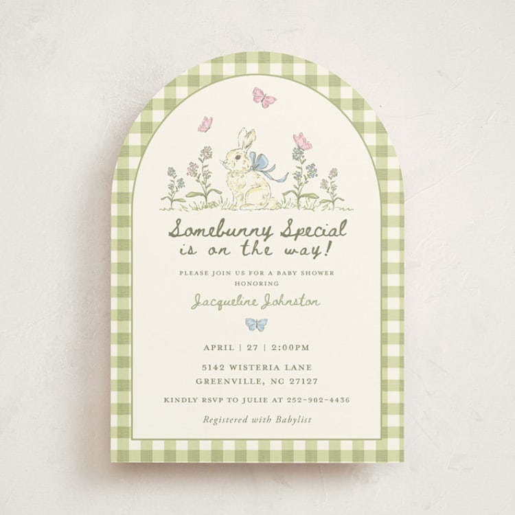 "Somebunny Special Storybook" - Baby Shower Invitations in Grass by Holton Art and Design - Front