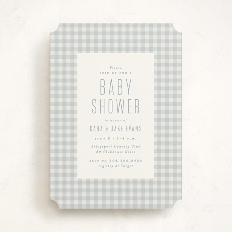 "Charming" - Baby Shower Invitations in Sky by Lea Delaveris - Front