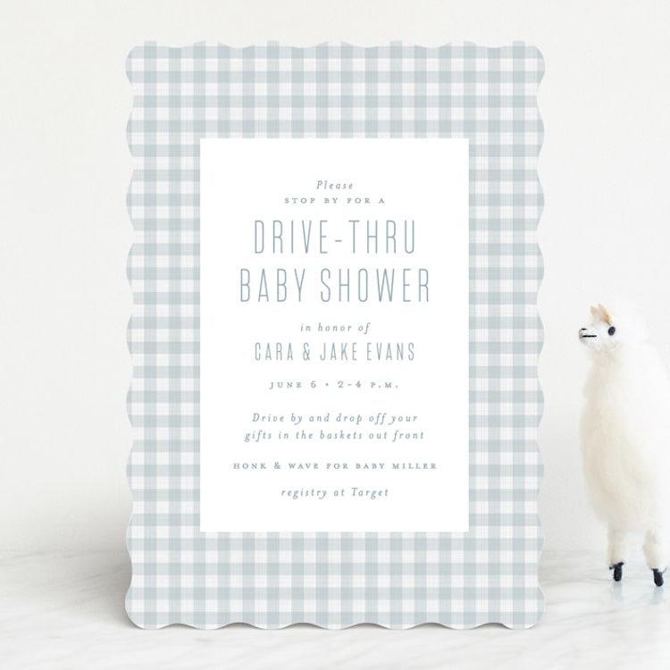 "Charming" - Baby Shower Invitations in Sky by Lea Delaveris - Front