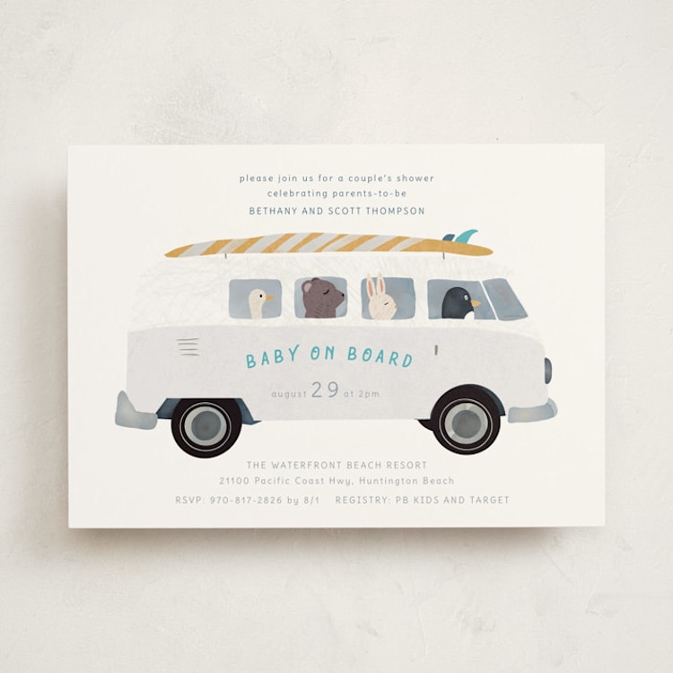 "Baby on Board" - Baby Shower Invitations in Sun by Jenna Holcomb - Front