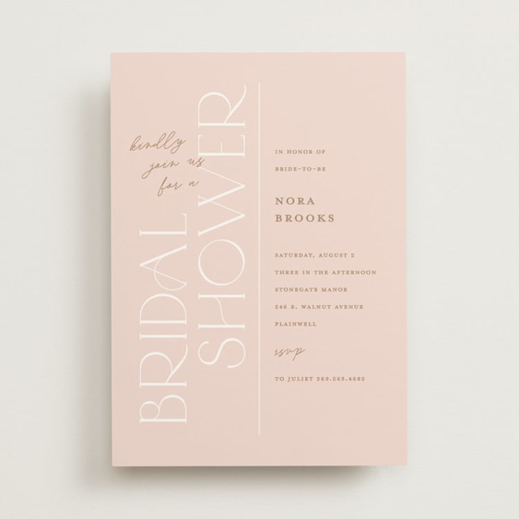 "Pretty in Pink" - Bridal Shower Invitations in Wildflower by Pixel and Hank - Front