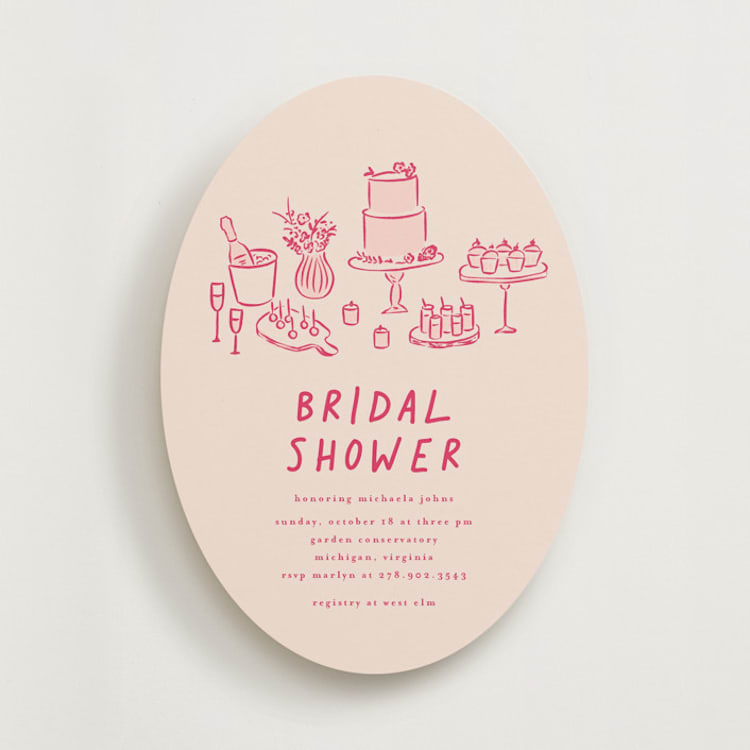 "atherina" - Bridal Shower Invitations in Creme by chocomocacino - Front
