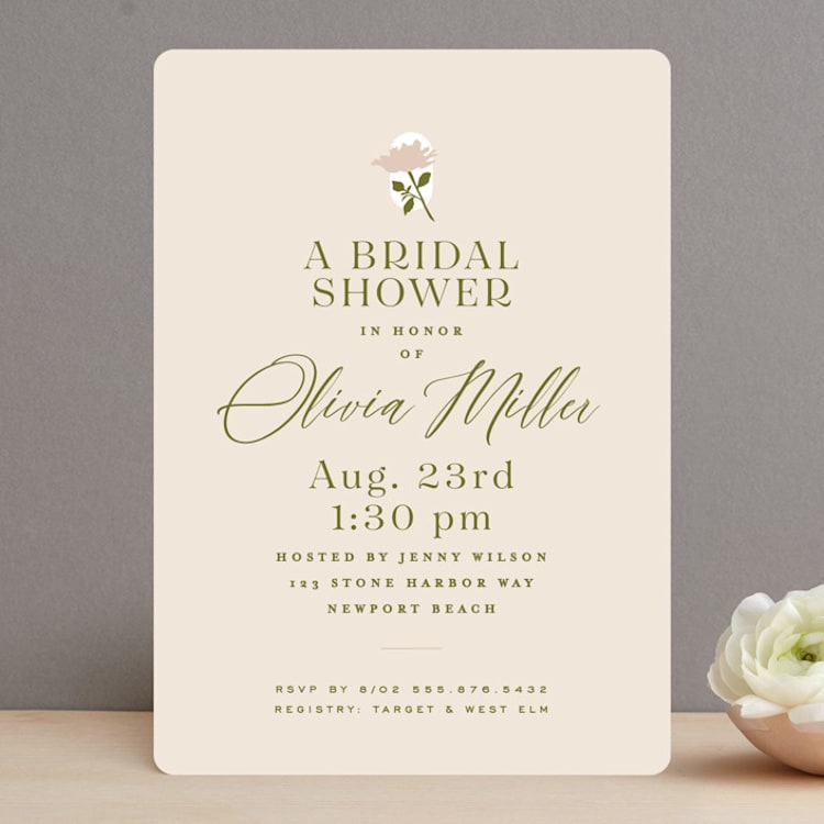 "Silhouette" - Bridal Shower Invitations in Meadow by Owl and Toad - Front